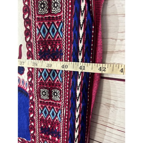 Dashiki Veritable African Real Wax Block Print Hitarget 816838 Fabric Red Blue - Picture 4 of 8